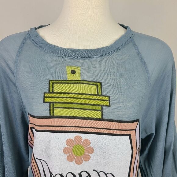 𝅺Wildfox Dream of Me 3/4 Sleeve Oversize T-Shirt XS - Picture 3 of 16